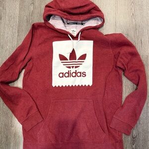 Adidas Maroon Hoodie with White Logo